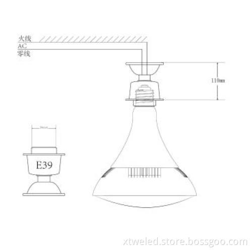 LED High Bay Bulb With E39/E40 Lamp Base Installation